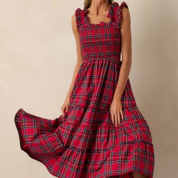 Plaid Ruffle Trim Tiered Dress - Picture 4 of 4